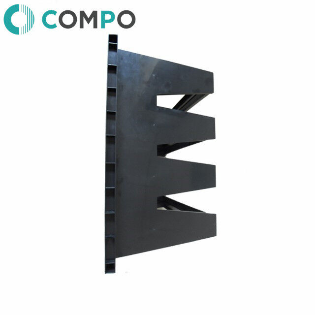Black Ventilation System V Bank Filter ABS Plastic Frame For Industry